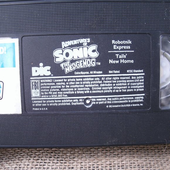 Sonic the Hedgehog Robotnik Express VHS anime tape - Picture 11 of 16